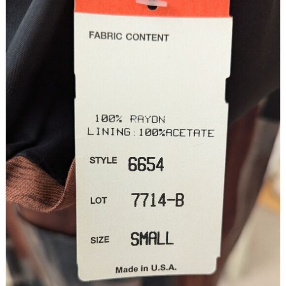 VTG 90s USA Kensington Square Women's S Abstract Blazer Single Button NWT - Picture 6 of 6